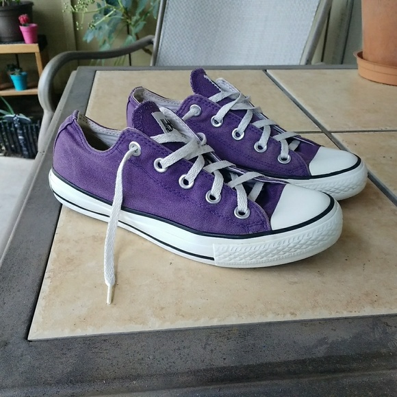 Purple Low Top Converse - Picture 1 of 4